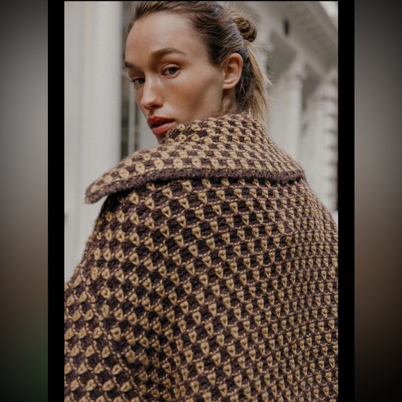 Zara oversized knit coat, mink brown - Picture 2 of 16